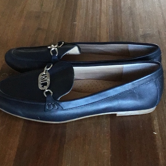 Ralph Lauren navy leather loafer size 7 - Picture 2 of 6